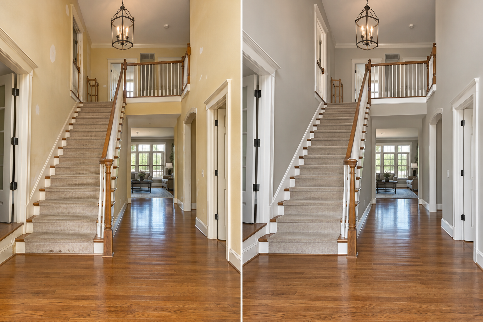 Entryway interior colour transformation inspiration